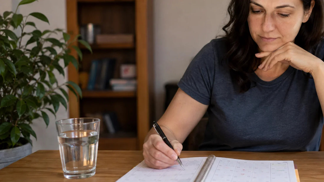 Persona escribiendo y realizando tareas repetitivas con la mano como contexto de molestias en la muñeca