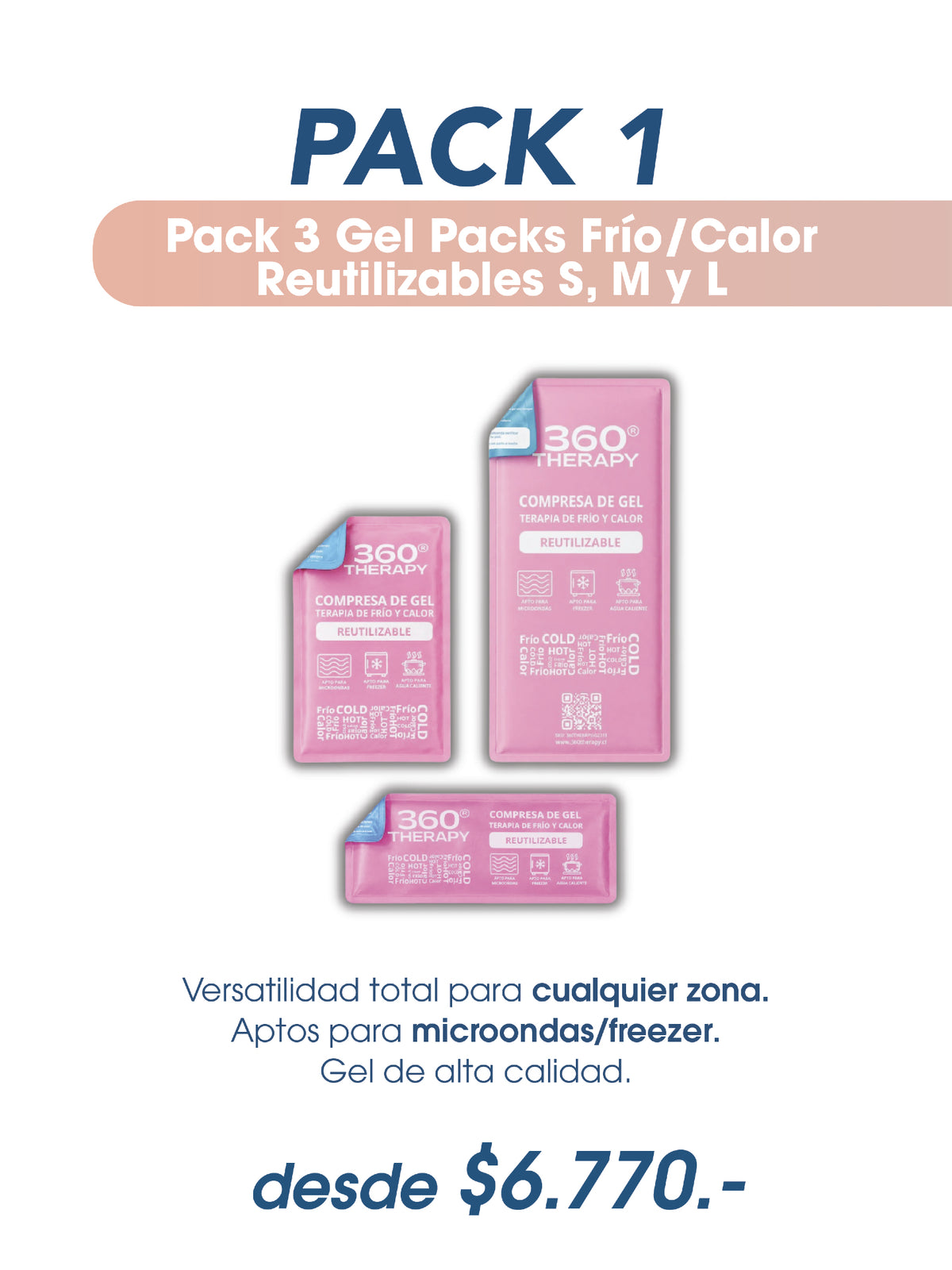 En 360 Therapy tenemos soluciones reutilizables para acompañarte en tu rutina, tus momentos de descanso y después de un 