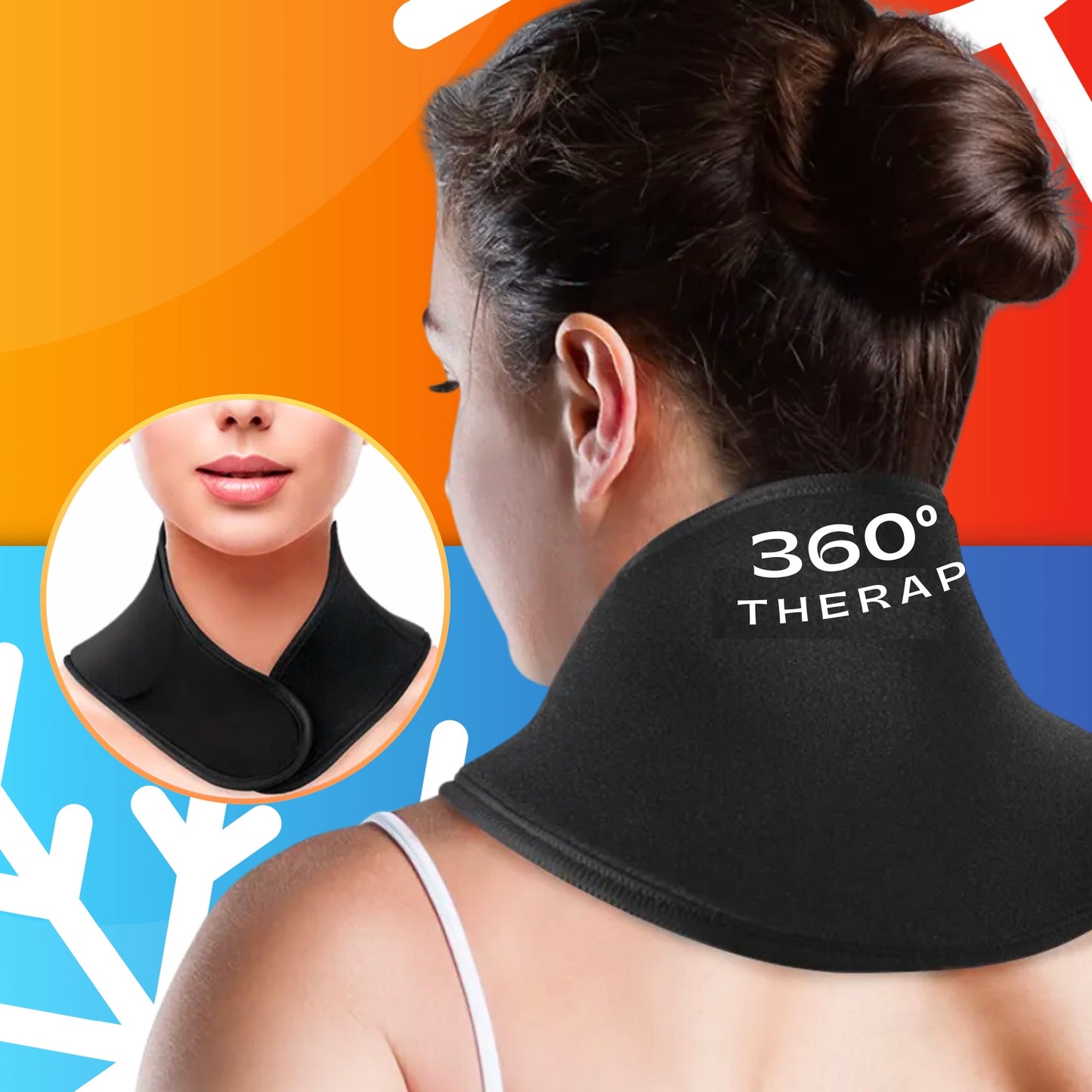 Compresa de Gel Sólido Tipo Capa para Cuello y Cervical - 360º THERAPY