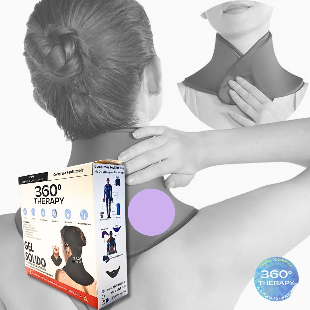 Compresa de Gel Sólido Tipo Capa para Cuello y Cervical
Lila