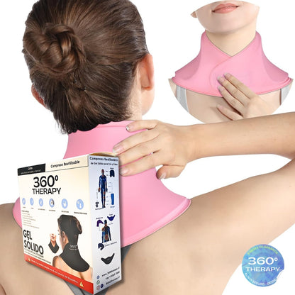 Compresa Cervical de Gel Sólido Rosada