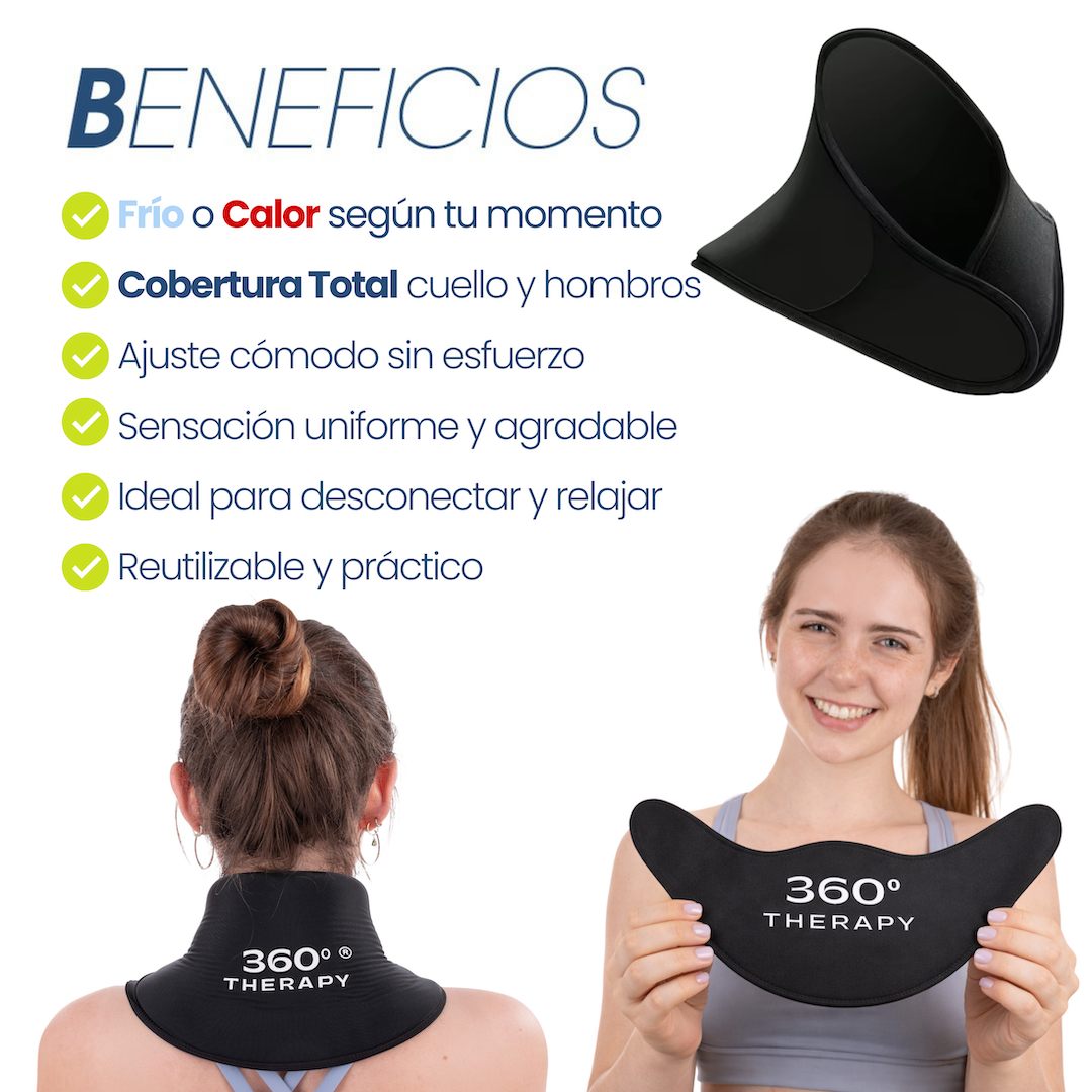 Beneficios de la Capa de Gel Frío/Calor Cuello y Hombros 360º THERAPY®