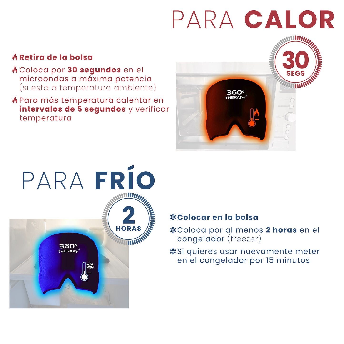 Enfriar o Calentar el Gorro de Gel Frío/Calor 360º THERAPY®