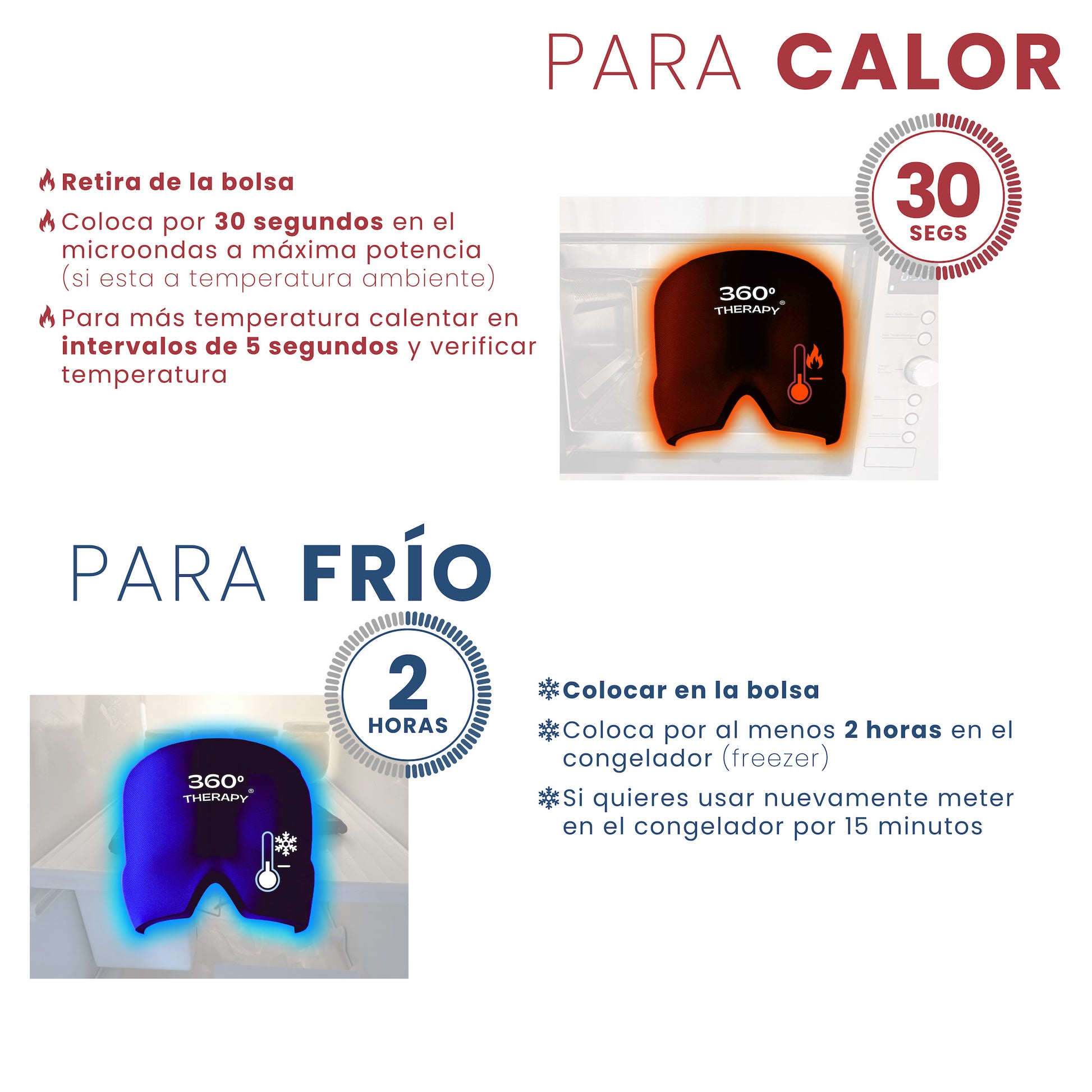 Enfriar o Calentar el Gorro de Gel Frío/Calor 360º THERAPY®
