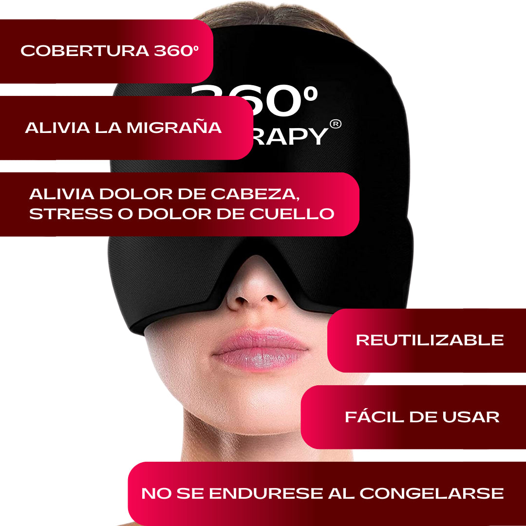 Compresa Gel de Sólido tipo Gorro para Migraña - 360º THERAPY