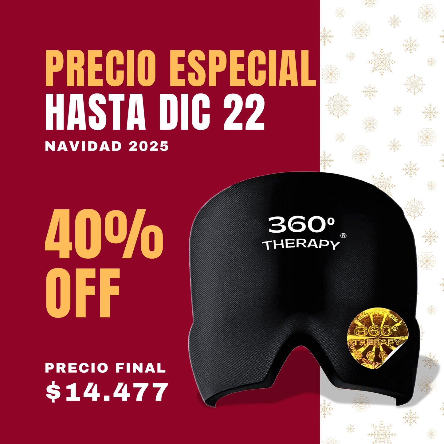 Gorro Terapéutico de Gel Sólido para Migraña