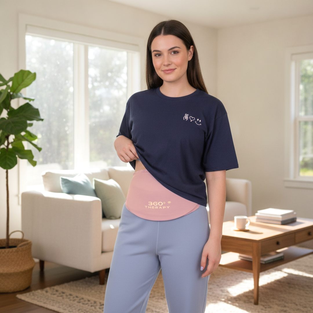 Compresa de Gel Sólido Flexible Frío/Calor Lumbar y Abdominal - Rosa